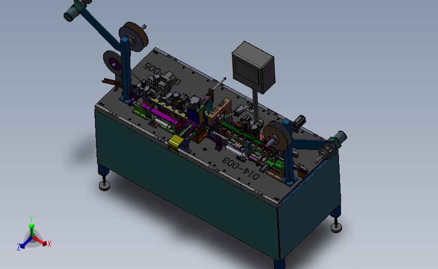 USB 2.0自动装配机（全自动组装设备） 3D模型SolidWorks三维设计图