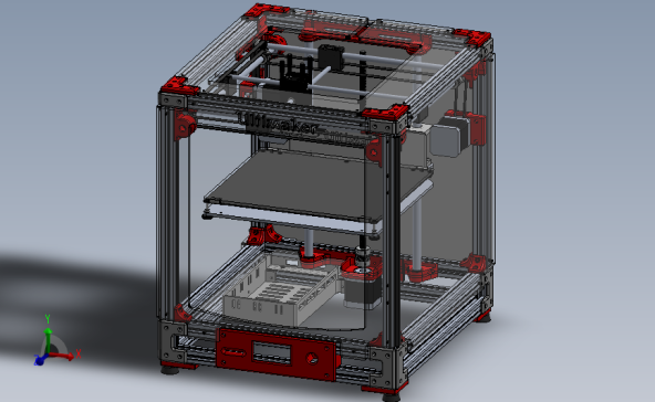 ultimaker三维打印机3D模型SolidWorks三维设计图