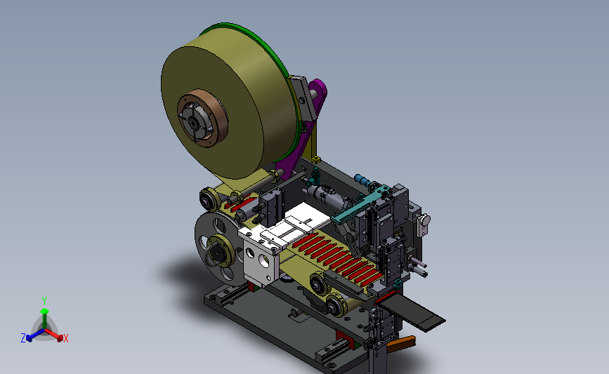 PCB贴标剥标机3D模型SolidWorks三维设计图