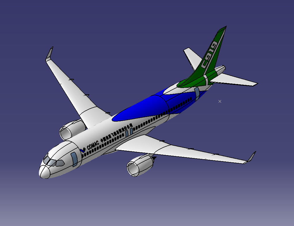 国产大飞机C919模型CATIA