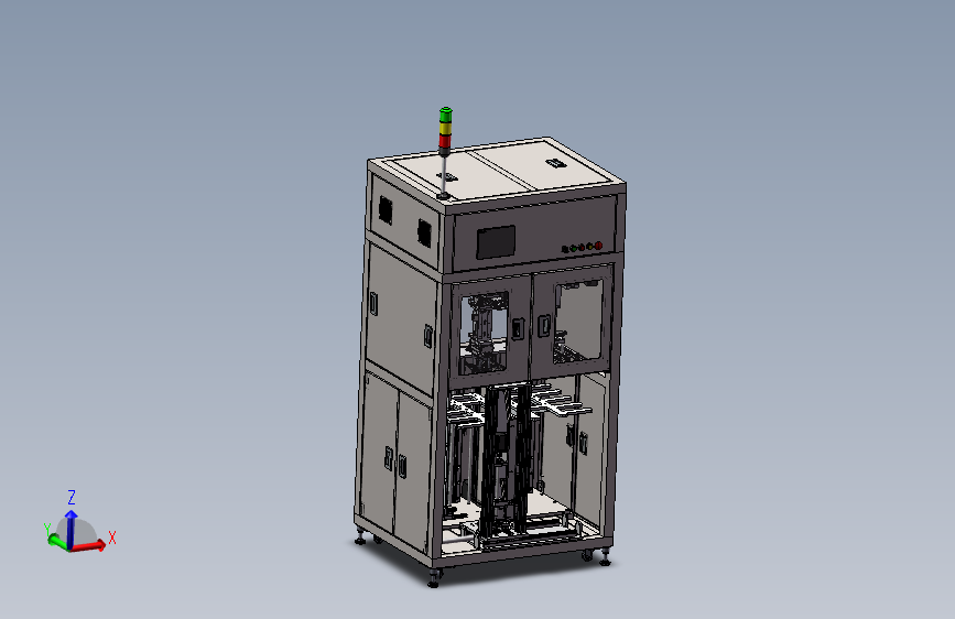 Tray盘自动供料设备3D模型SolidWorks三维设计图