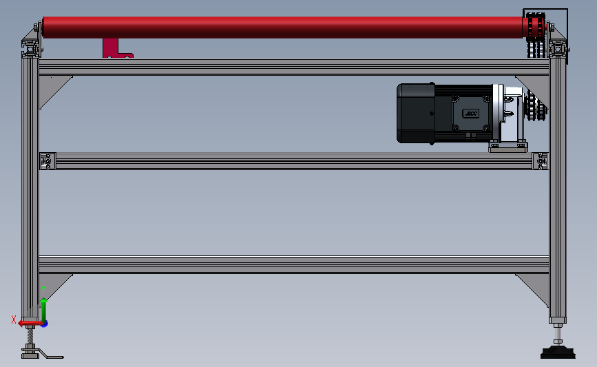 solidworks滚筒输送机3D模型SolidWorks三维设计图