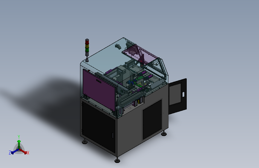 SMT贴片机 插件机（SMT在线自动植PCB机器） 3D模型SolidWorks三维设计图