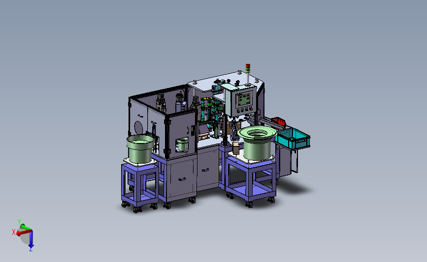 转盘式检测装配自动化设备 3D模型SolidWorks三维设计图
