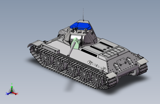 T34重型坦克 SW设计 3D模型SolidWorks三维设计图