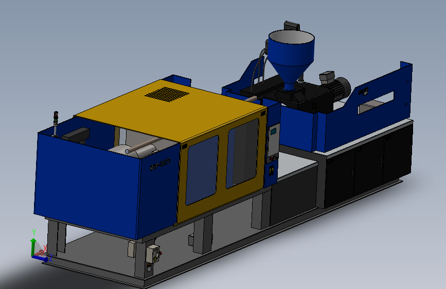 注塑机模型全套图纸 3D模型SolidWorks三维设计图