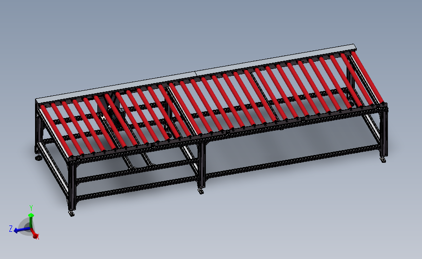 solidworks滚筒输送机3D模型SolidWorks三维设计图