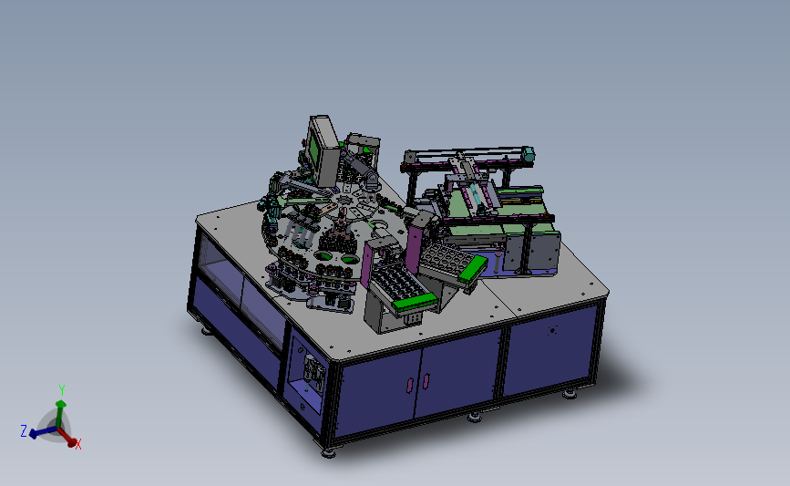 转盘式全自动组装机3D模型SolidWorks三维设计图