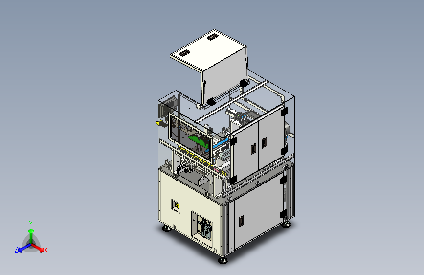 SMT在线设备：SMT生产自动机3D模型SolidWorks三维设计图