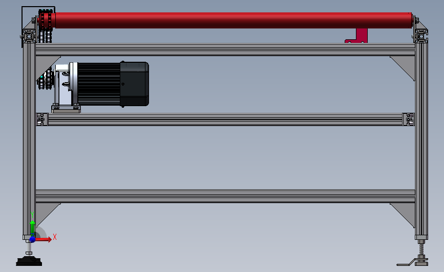 solidworks滚筒输送机3D模型SolidWorks三维设计图