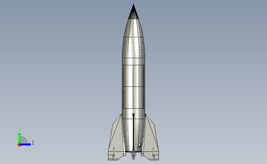 V2火箭模型 3D模型SolidWorks三维设计图
