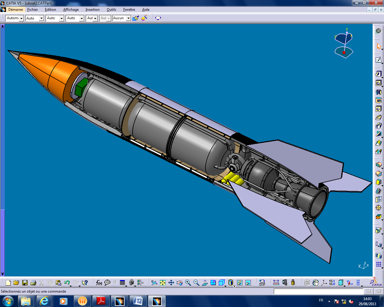 V2火箭模型 3D模型SolidWorks三维设计图