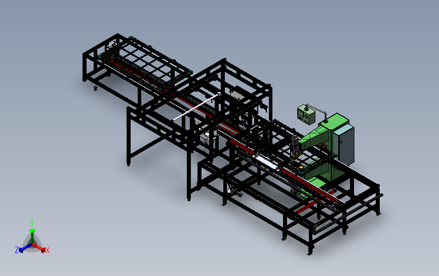 自动卸料移动排焊机 3D模型SolidWorks三维设计图