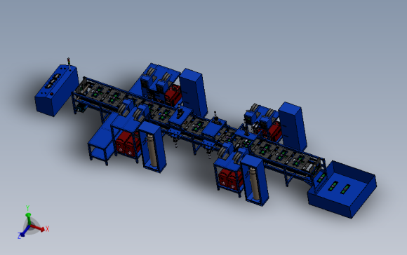 自动化焊接生产线 3D模型SolidWorks三维设计图