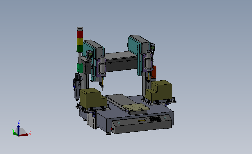 桌面式全自动锁螺丝机 3D模型SolidWorks三维设计图