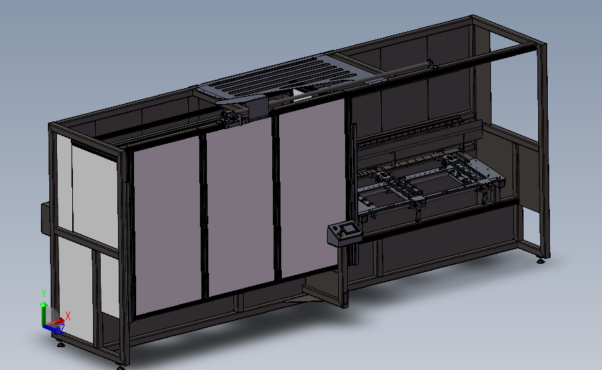自动化快门超声波检测设备 SW设计 3D模型SolidWorks三维设计图