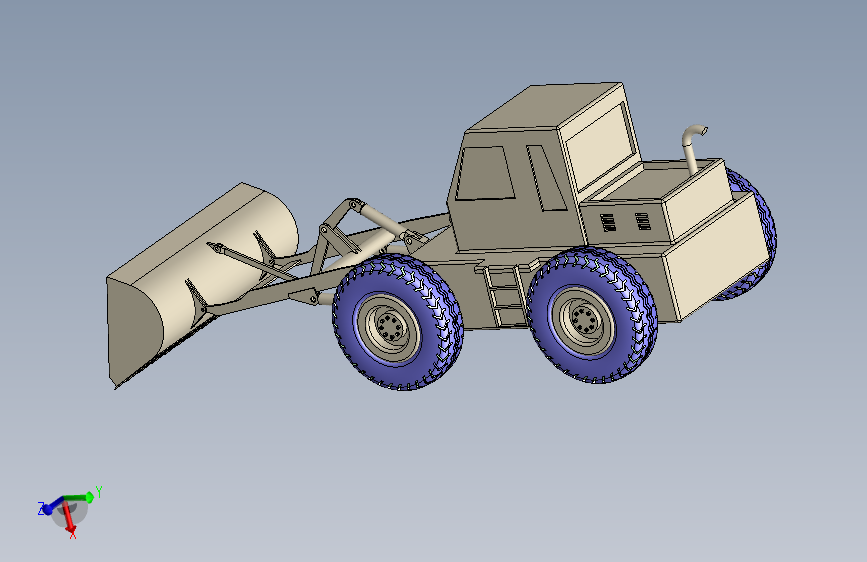 装载机三维参数化造型设计（毕业设计）3D模型SolidWorks三维设计图