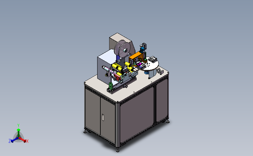 自动贴膜机设备设计 3D模型SolidWorks三维设计图