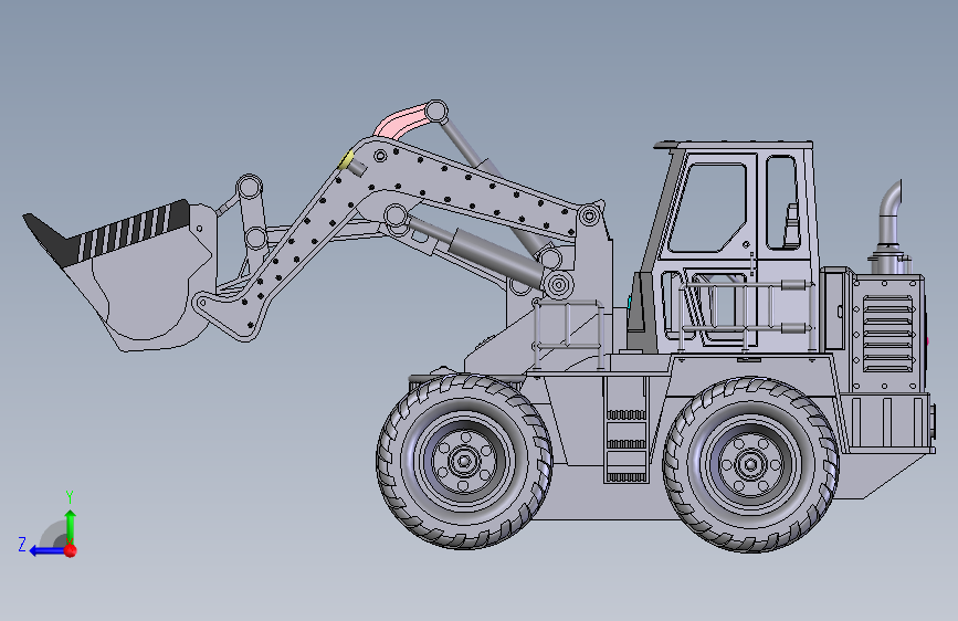 装载机模型 3D模型SolidWorks三维设计图