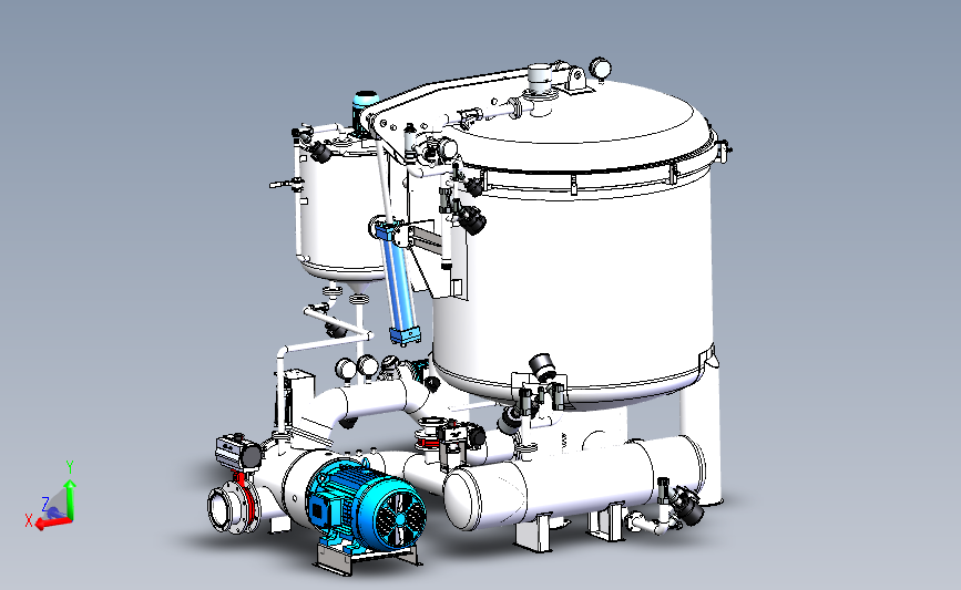 自动化纱线染色设备3D模型SolidWorks三维设计图
