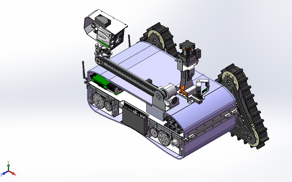 自动营救机器人 3D模型SolidWorks三维设计图