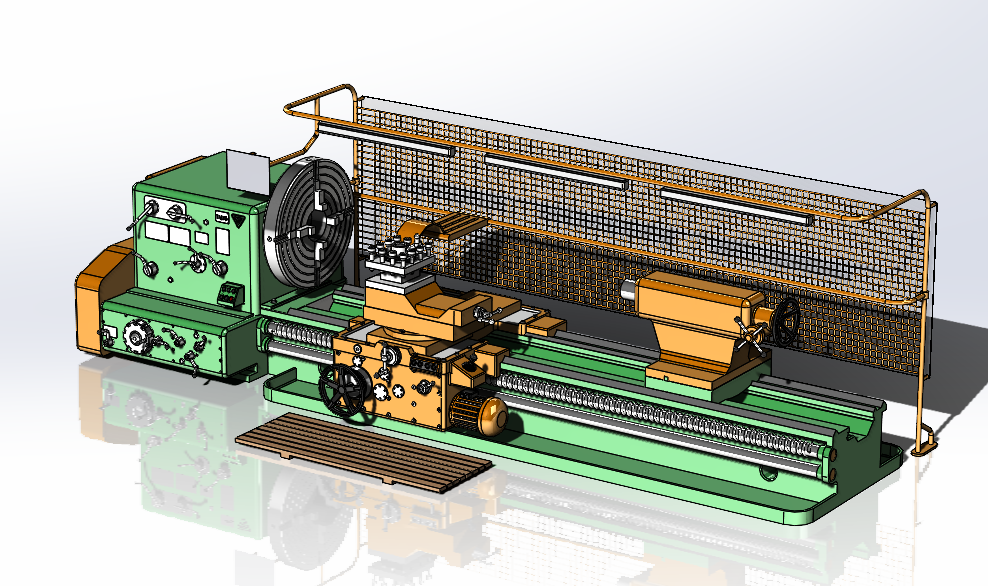 Lathe Machine 1M65车床step