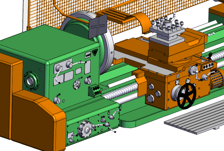 Lathe Machine 1M65车床step