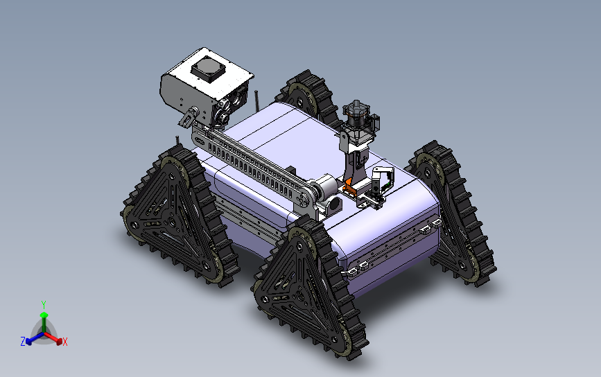 自动营救机器人 3D模型SolidWorks三维设计图