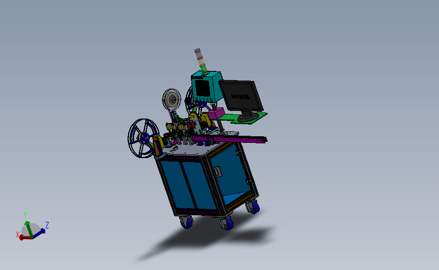 自动检测包装一体机 3D模型SolidWorks三维设计图