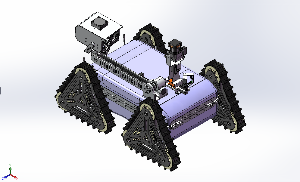 自动营救机器人 3D模型SolidWorks三维设计图