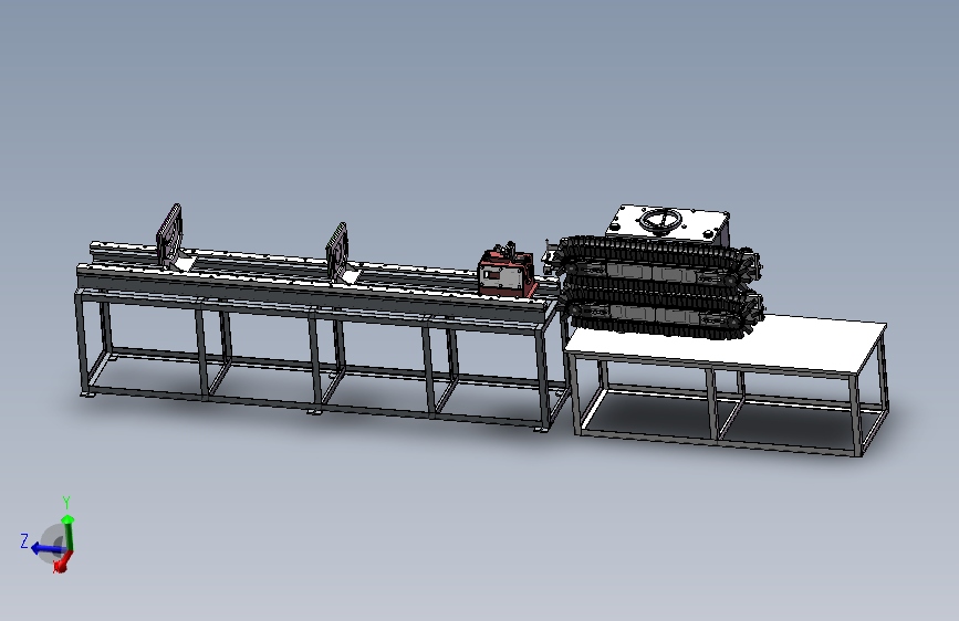 锈钢管焊接机 3D模型SolidWorks三维设计图