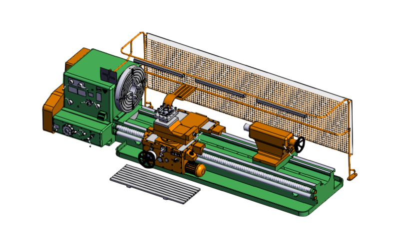 Lathe Machine 1M65车床step