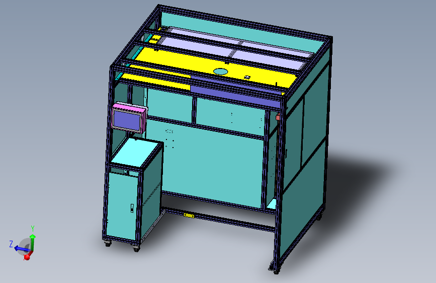 型材装载平台（机械设备装载平台） 3D模型SolidWorks三维设计图