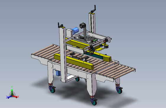 左右驱动封箱机设计 3D模型SolidWorks三维设计图