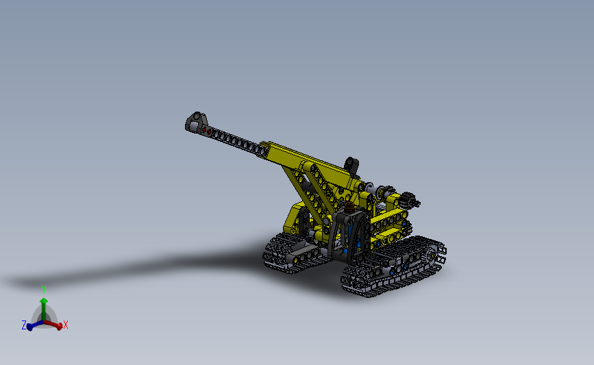 小型履带起重机玩具 3D模型SolidWorks三维设计图