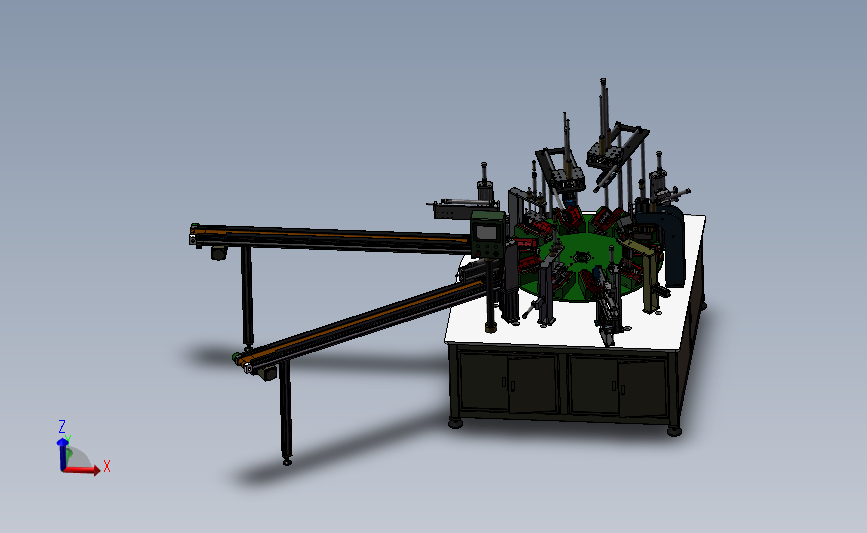 眼镜盒装配机（非标自动化组装机） 3D模型SolidWorks三维设计图