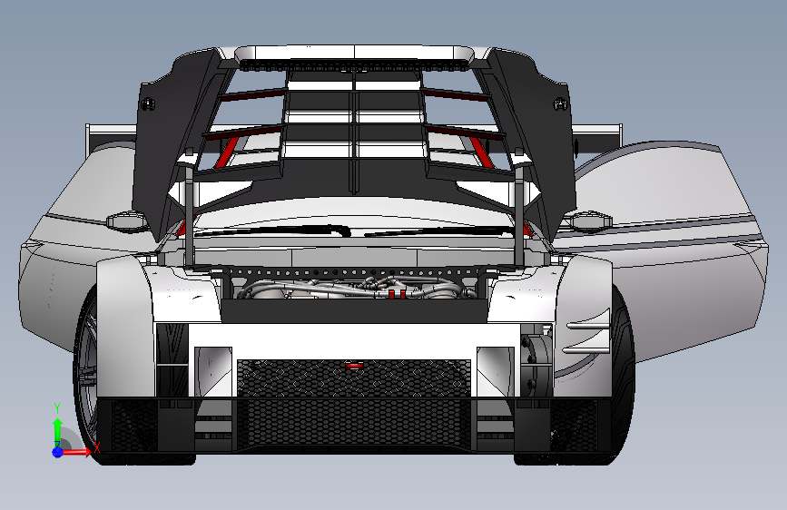 一款solidworks版本Nissan炫酷跑车3D模型SolidWorks三维设计图
