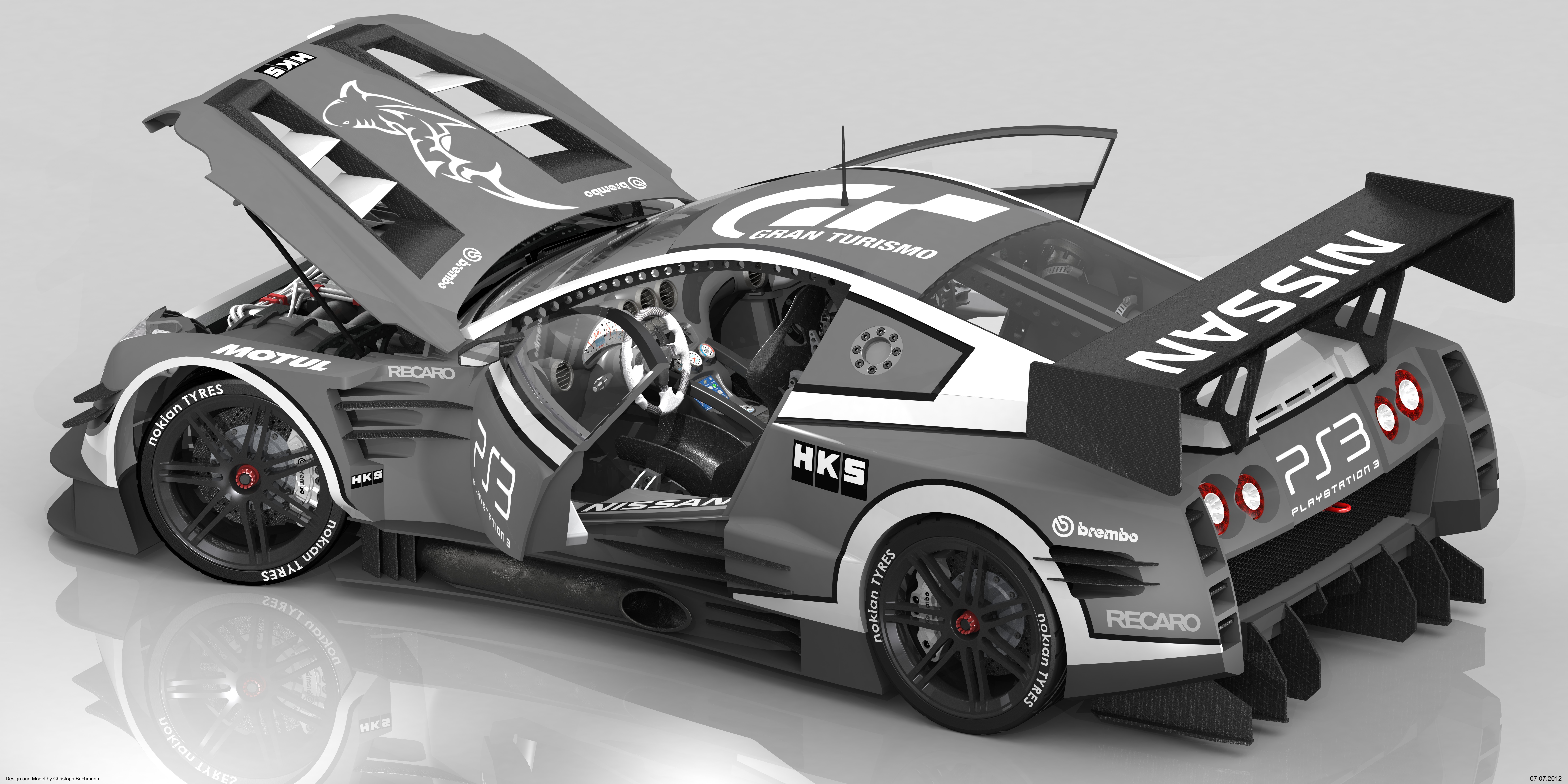 一款solidworks版本Nissan炫酷跑车3D模型SolidWorks三维设计图