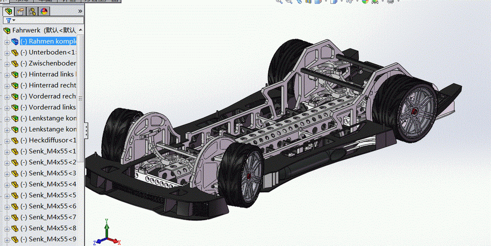 一款solidworks版本Nissan炫酷跑车3D模型SolidWorks三维设计图