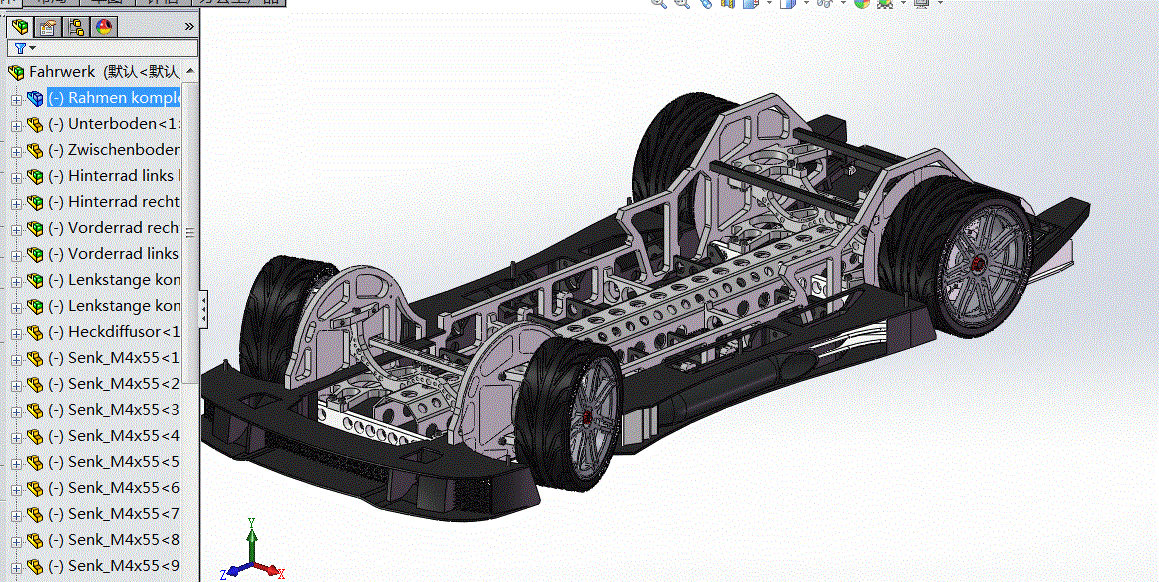一款solidworks版本Nissan炫酷跑车3D模型SolidWorks三维设计图