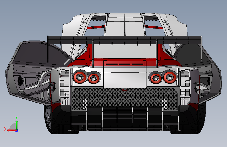 一款solidworks版本Nissan炫酷跑车3D模型SolidWorks三维设计图