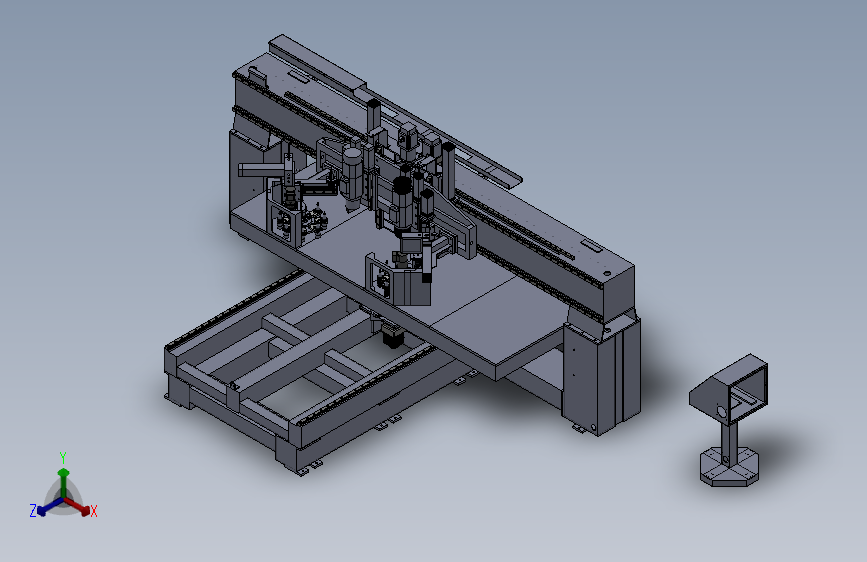 移动式雕刻机 3D模型SolidWorks三维设计图