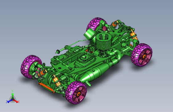 性感燃油车3D模型SolidWorks三维设计图ProE UG(NX) 其他设计