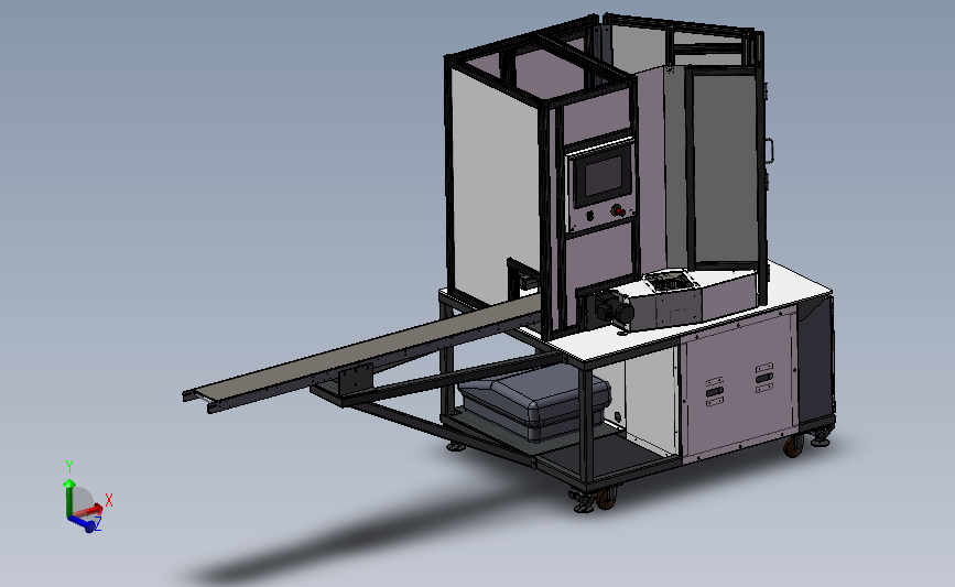 休闲食品包装机（全自动零食包装设备） 3D模型SolidWorks三维设计图