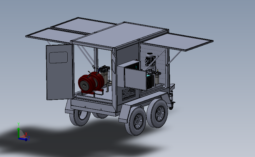 移动加油车三维模型 3D模型SolidWorks三维设计图