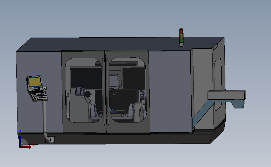 新型车铣复合加工中心 3D模型SolidWorks三维设计图