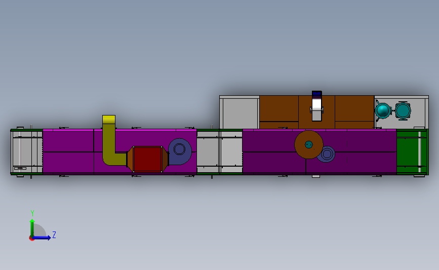 压铸件清洗机3D模型SolidWorks三维设计图
