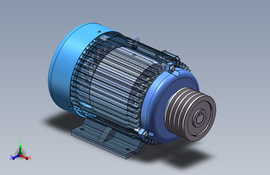 异步电机内部结构完整版3D模型SolidWorks三维设计图