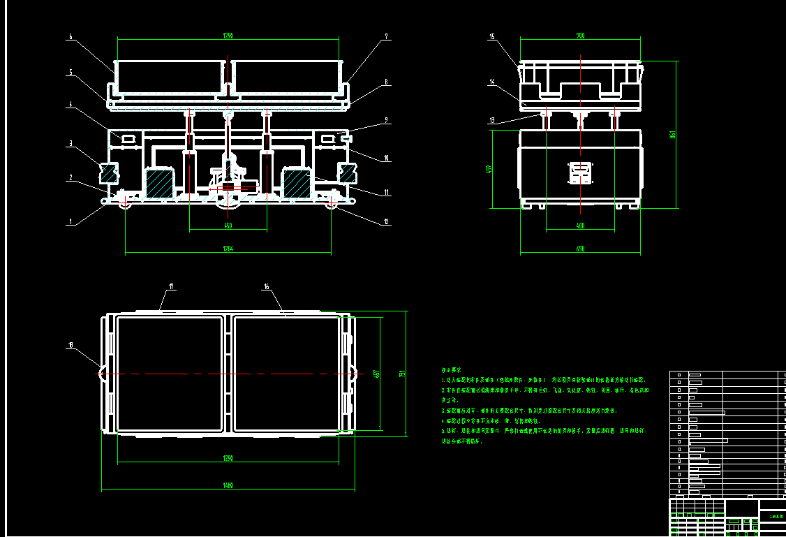 自动引导运输车agv小车CAD