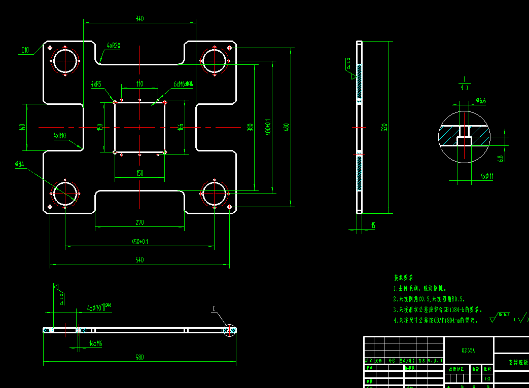 自动引导运输车agv小车CAD
